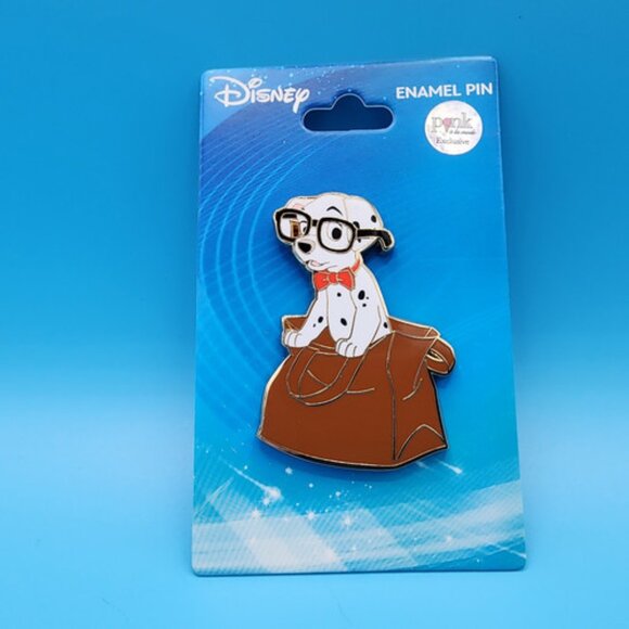 Disney PALM 101 Dalmatians Pup w/ Glasses & Bow Tie In Paper Bag Enamel Pin NEW - Picture 5 of 9